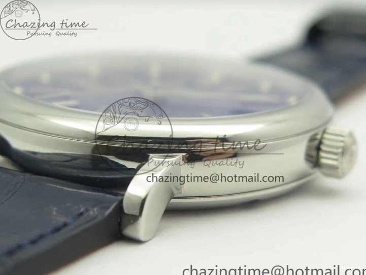 MIROTIME 0102 Portofino IW458101 SS MK 1:1 Best Edition Blue Dial On Blue Leather Strap MIYOTA MoistureWicking 7168